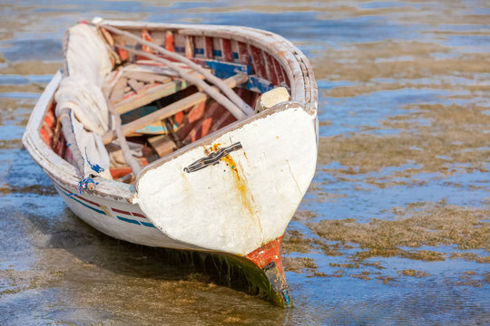 pirogue rodriguaise, mar&eacute;e basse &agrave; anse Mourouk 
