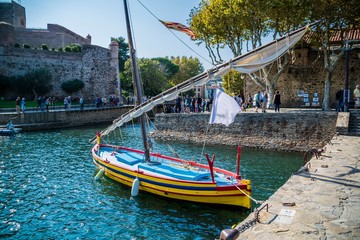 Collioure, côte vermeille, Occitanie, France.