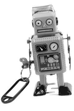 Robot Escrimeur Mécanique Vintage En Métal | Figurine à Collectionner, Mécanisme à Remonter, étincelles Lumineuses, Décoration Nostalgique Pour Adultes