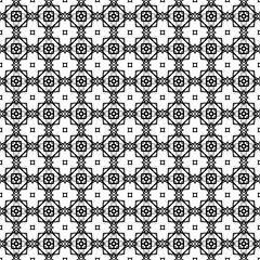 Design for printing on fabric, textile, paper, wrapper. Authentic geometric background in repeat. Black and white Seamless pattern