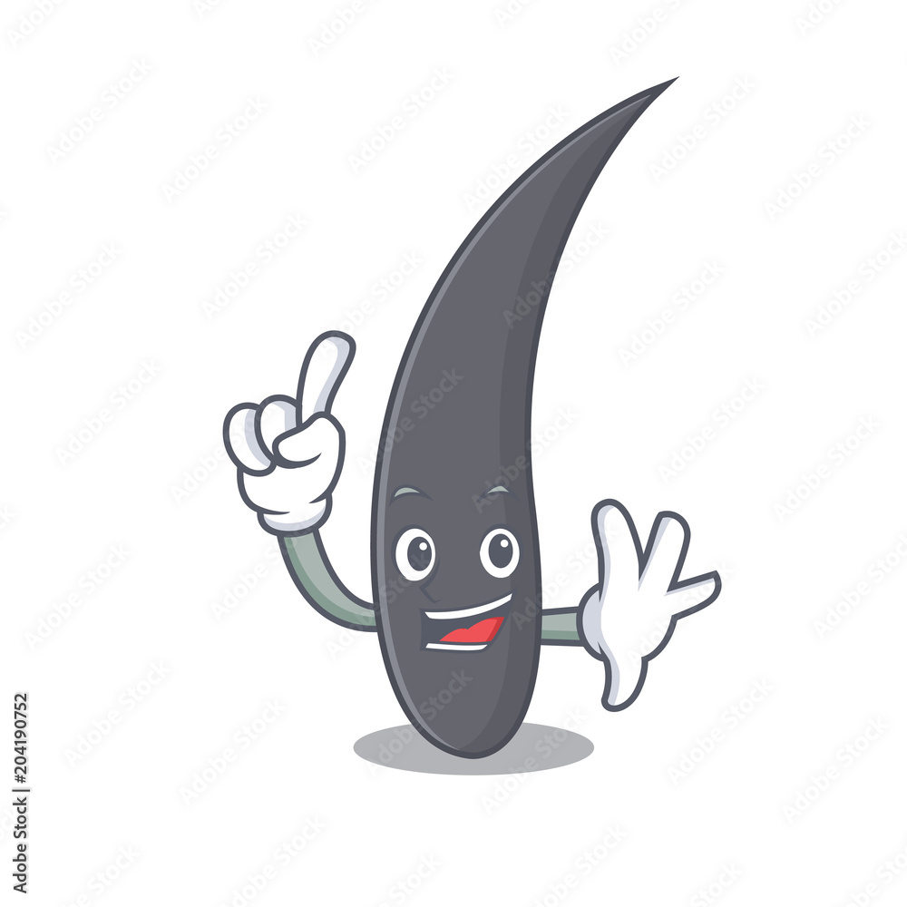 Poster Finger hair mascot cartoon style