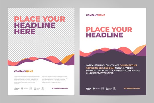 Brochure Layout template, cover design background and annual reports.