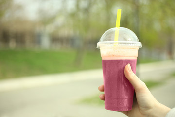 Fresh pink smoothies