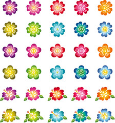 紅型　花　アイコン