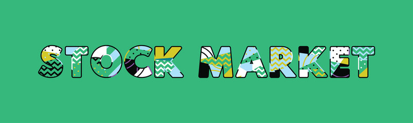 Stock Market Concept Word Art Illustration