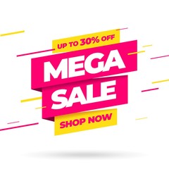 Sale banner template design, Big sale special offer. end of season special offer banner. vector illustration.