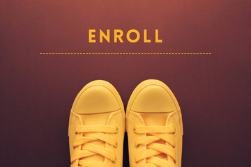 Enroll concept