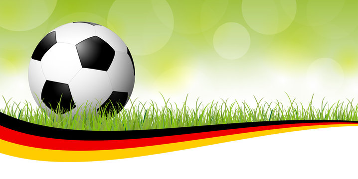 soccer ball with german banner