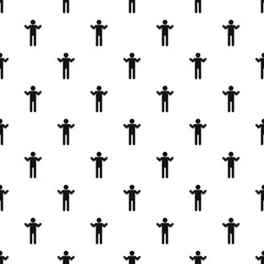 Stick figure stickman pattern vector seamless repeating for any web design