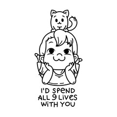 Cute cartoon kids. Vector and illustration.