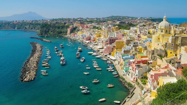 Beautiful colorful Procida island, Italy