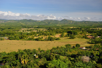 Obraz premium View from the tower on the Valle de los Ingenios valley on the sugar plantation 