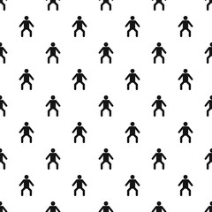 Stick figure stickman pattern vector seamless repeating for any web design