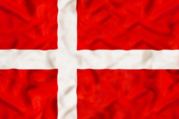 Fototapeta premium Denmark national flag with waving fabric 