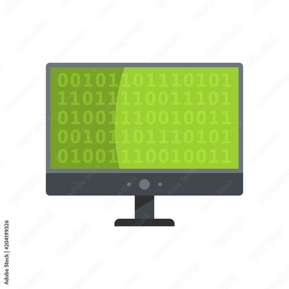 Poster code icon. flat illustration of code vector icon for web