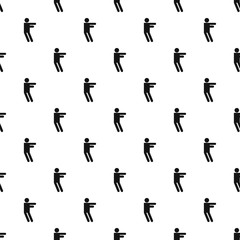 Stick figure stickman pattern vector seamless repeating for any web design
