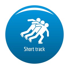 Shorttrack icon. Simple illustration of short track vector icon for any design blue