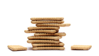 Traditional biscuits isolated on white background