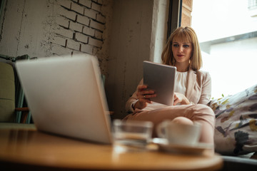 Fototapeta premium Getting more things done with modern technology