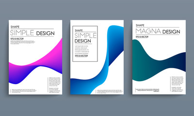 color gradient liquid cover with curved lines. abstaract design. vector background