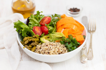 vegetables bowl on white background