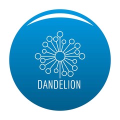 Torn dandelion logo icon. Simple illustration of torn dandelion vector icon for any design blue