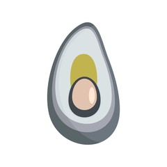Ocean shell icon. Flat illustration of ocean shell vector icon for web