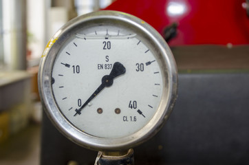 Pressure gauge close up