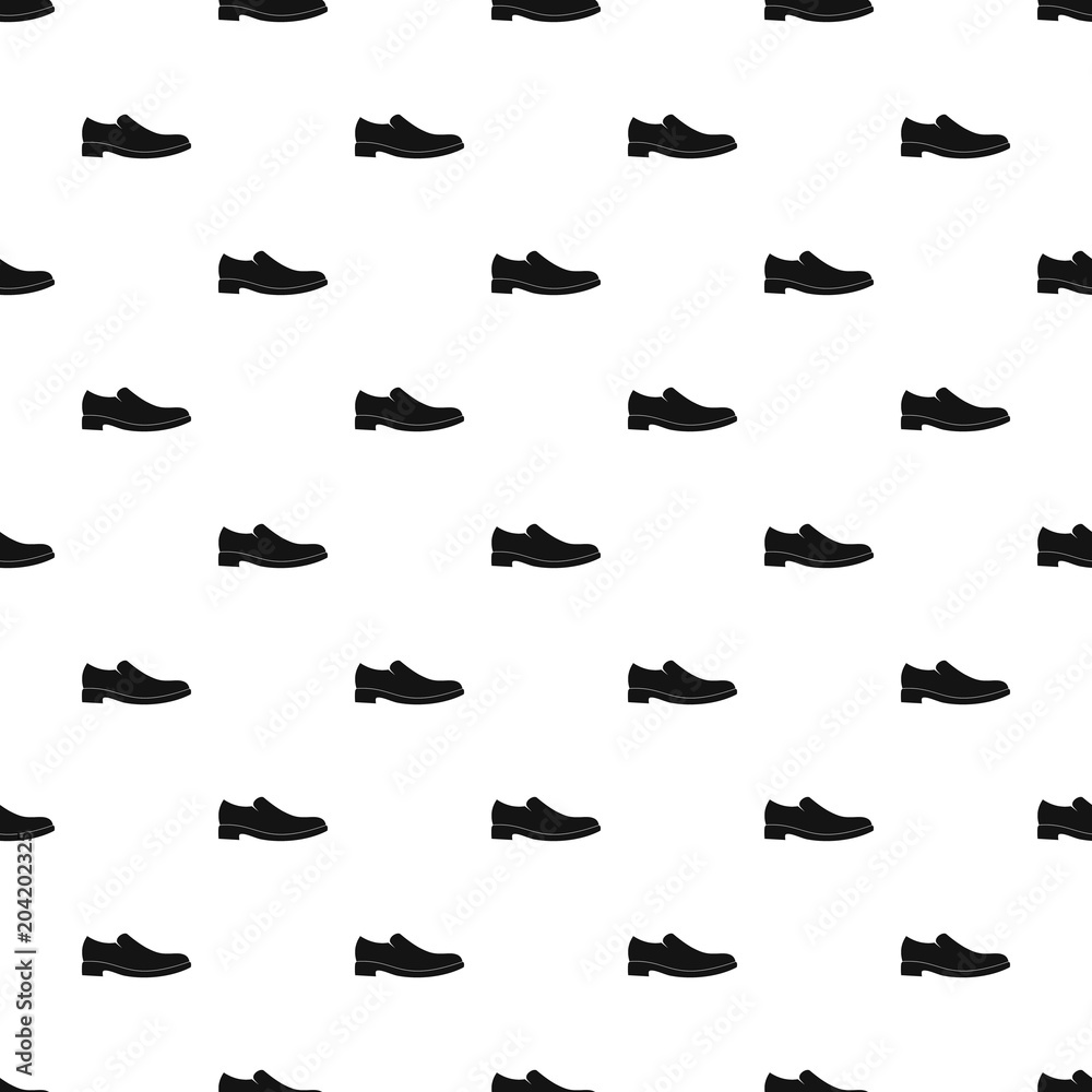 Sticker men shoe pattern vector seamless repeating for any web design