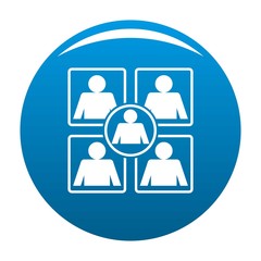 Business icon. Simple illustration of business vector icon for any design blue