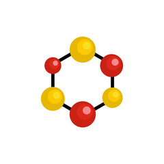 Obraz premium Science lattice icon. Flat illustration of science lattice vector icon for web