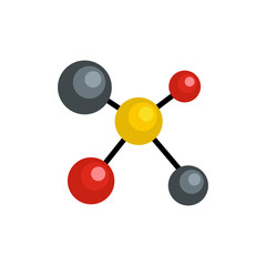 Atom lattice icon. Flat illustration of atom lattice vector icon for web