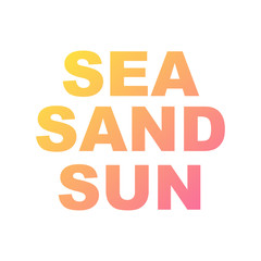 Summer quote gradient logo on white background