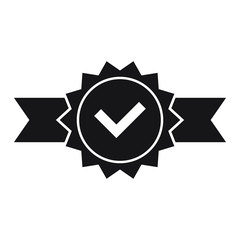 Award with Check mark icon. Best choice symbol. Vector illustration.