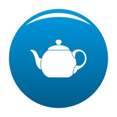 Big teapot icon. Simple illustration of big teapot vector icon for any design blue