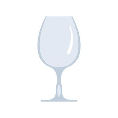 Wineglass icon. Flat illustration of wineglass vector icon for web