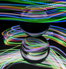 crystalball, lensball,light painting