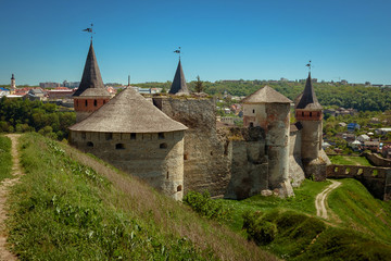 Fototapeta na wymiar Kamieniec Podolski fortress - one of the most famous and beautiful castles in Ukraine.