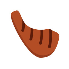 Grill food icon, cartoon vector illustration isolated.