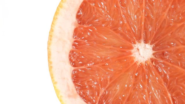 Close up of rotating Grapefruit. No sound.