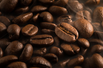coffee beans background macro close up