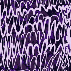 Vector graffiti seamless pattern with abstract colorful bright t