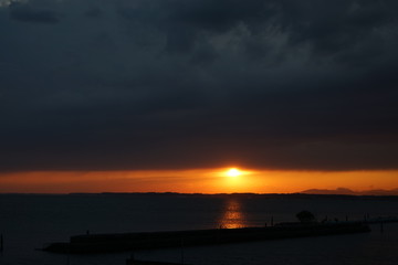 霞ヶ浦の夕景