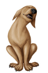 Cheerful dog illustration