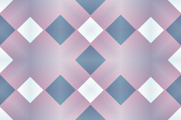 Geometric background with the square in repeat. Pink-blue and lilac, violet seamless pattern. Design for print on fabric, textile