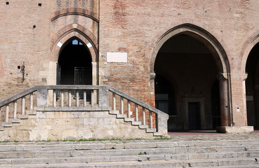 Palazzo dell Arengo entrance detail Rimini Italy