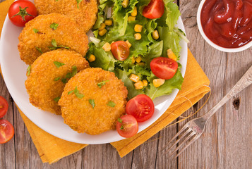 Corn burgers. 