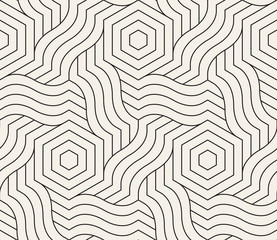 Obraz premium Vector seamless pattern. Modern stylish abstract texture. Repeating geometric tiles..