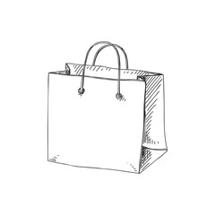 Obraz premium Beautiful vector hand drawn shopping bag Illustration