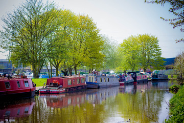 Buildings and canals in Nottingham, England